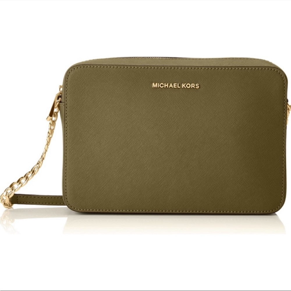Olive green Michael Kors Jet Set Crossbody
